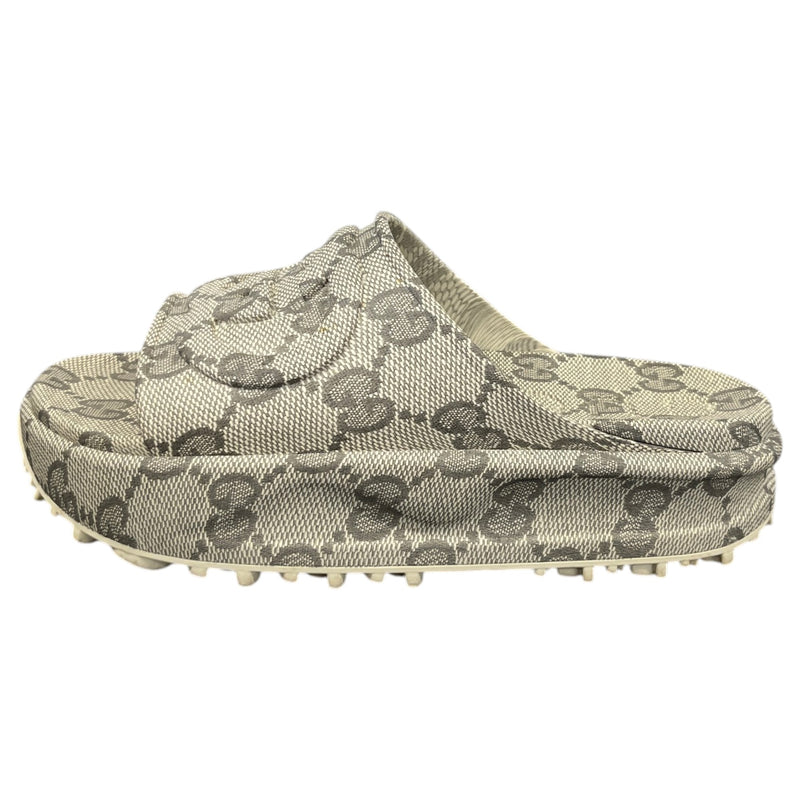 Men's GG Supreme Platform Slides Beige Size UK 8 / EU 42