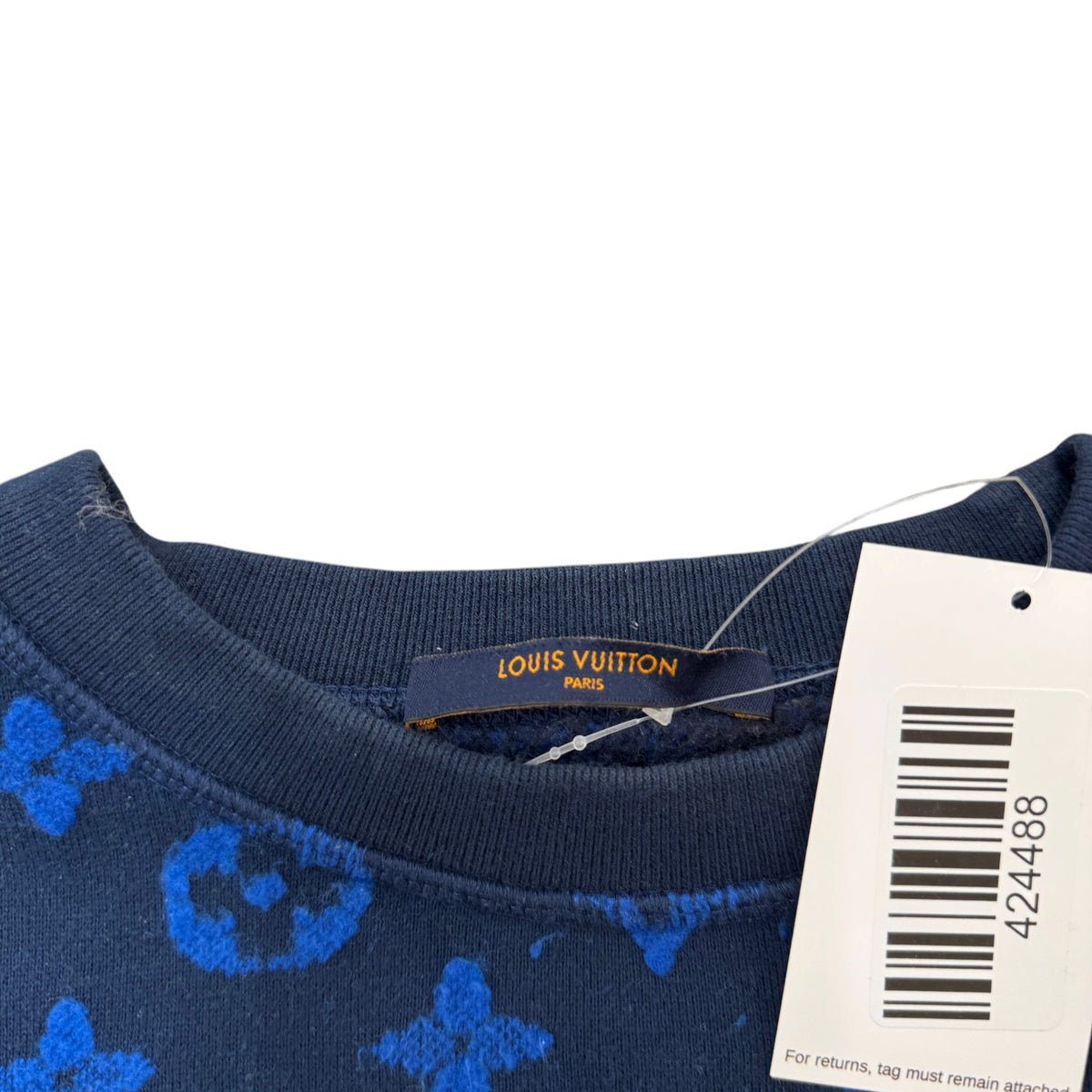 Men's Monogram Sweatshirt Blue Size S - Photo 6