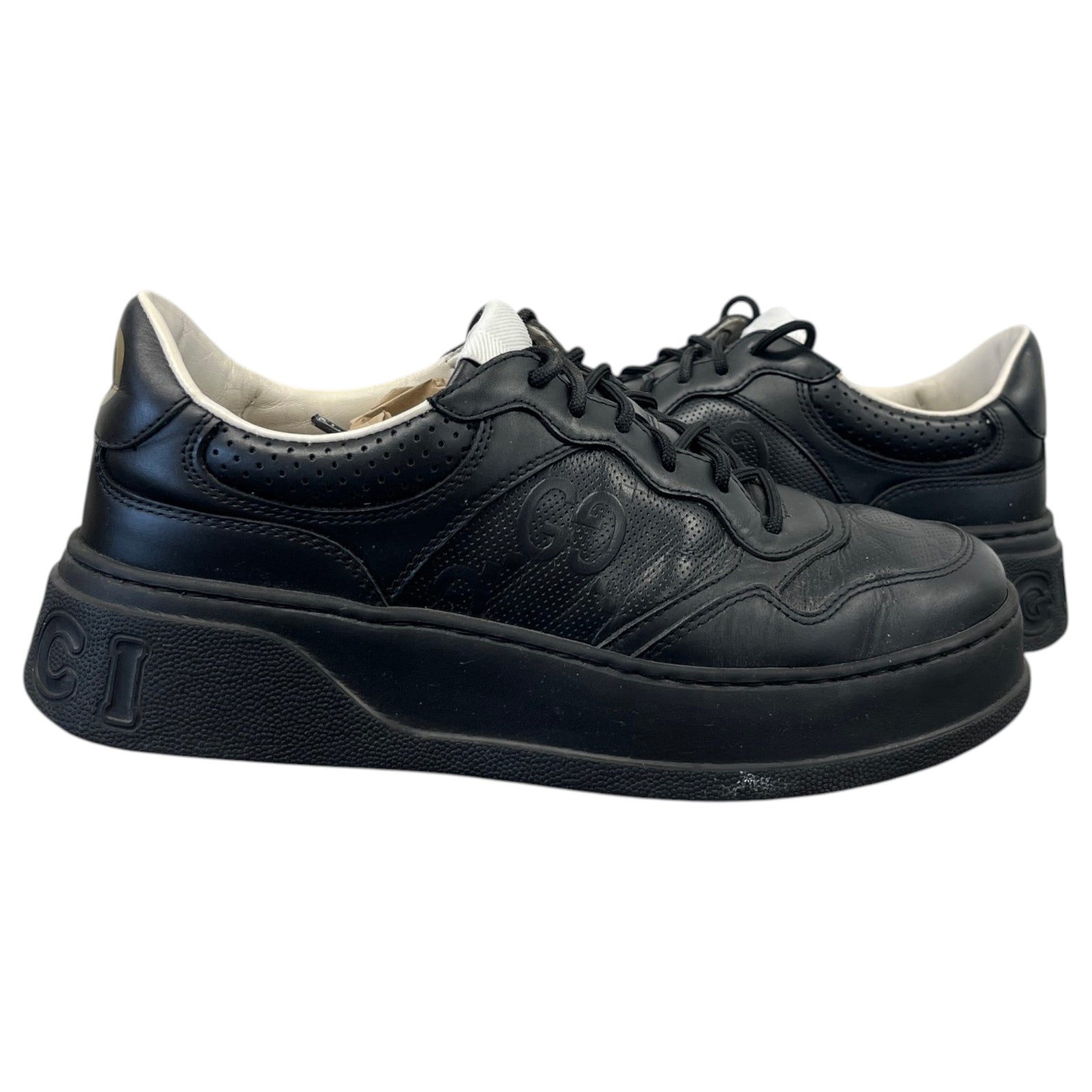 Men's GG Tennis Low Trainers Black Size UK 6.5 / EU 40.5 - Photo 3