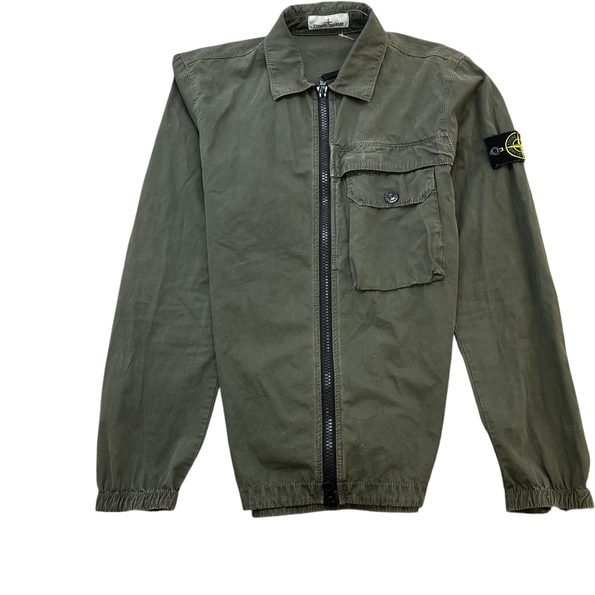 Men's Applique Logo OverShirt Green Size S - Photo 1