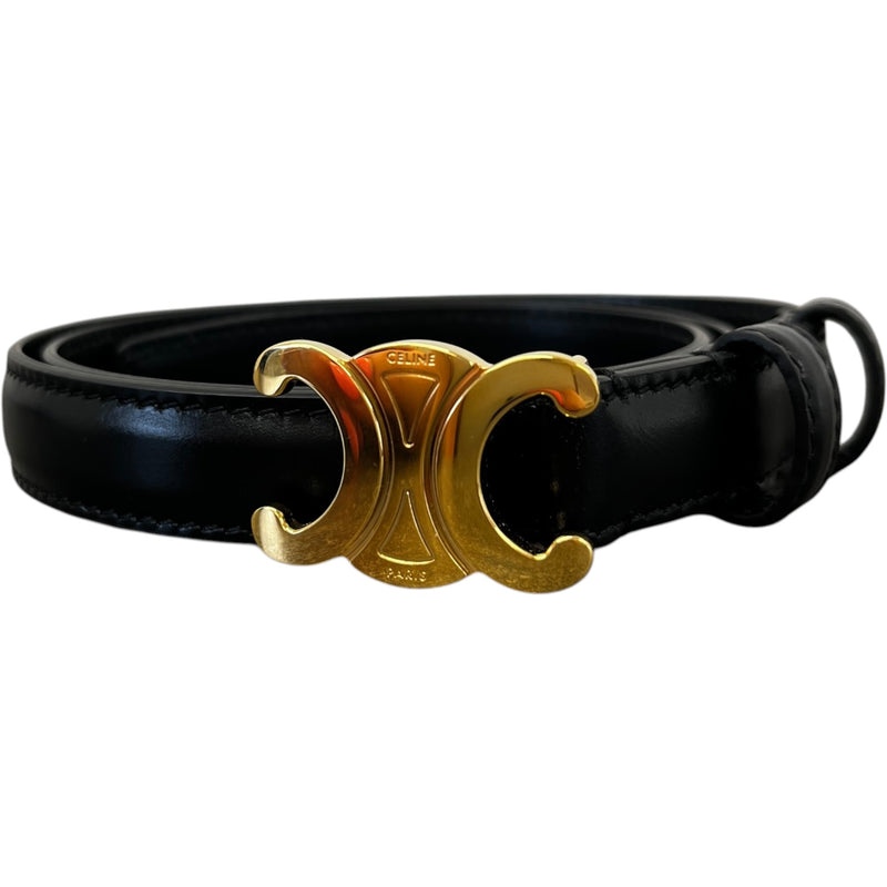 Women's Triomphe 20Mm Belt Black Size 70CM / UK 6