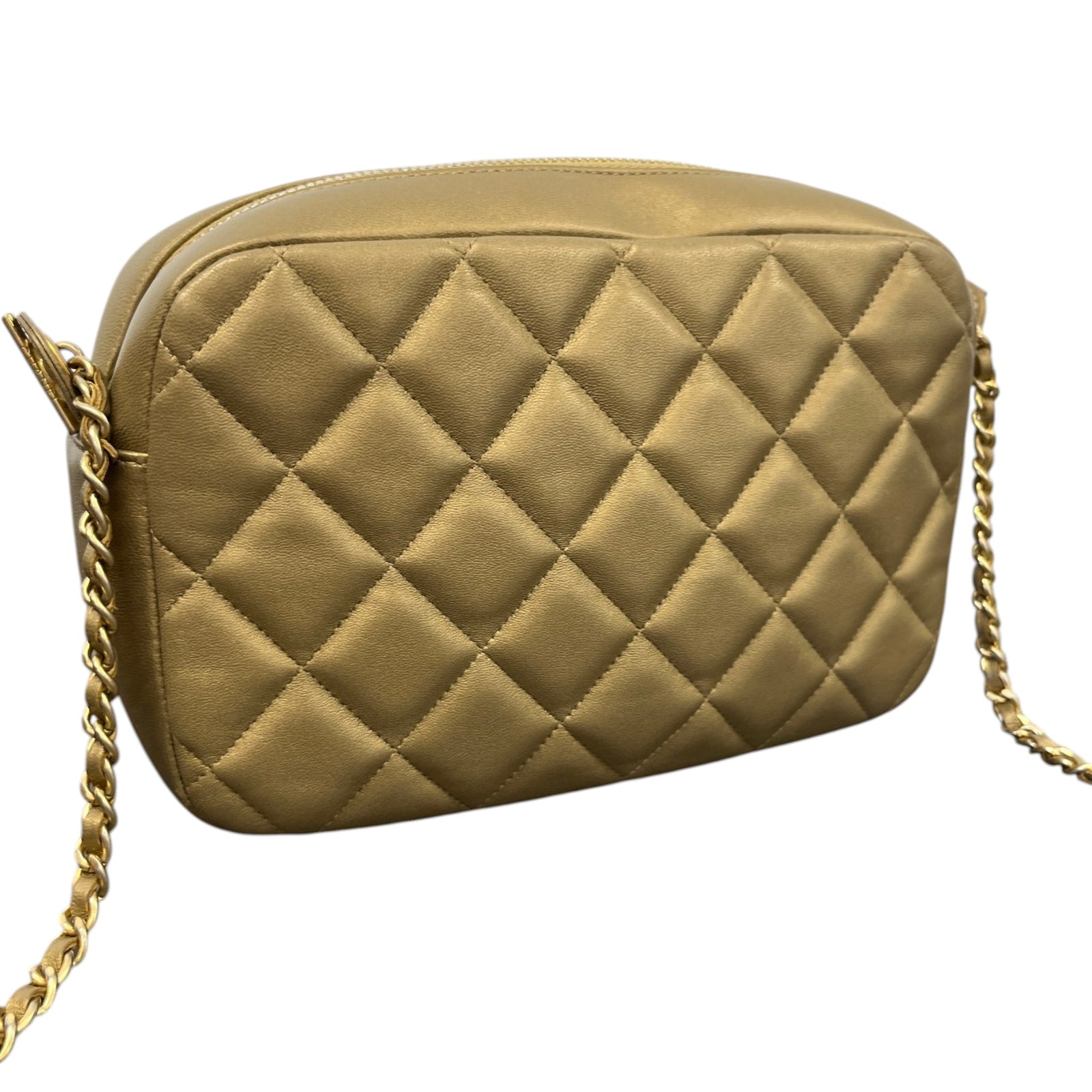 Women's Cc Matelasse Camera Bag Gold - Photo 8