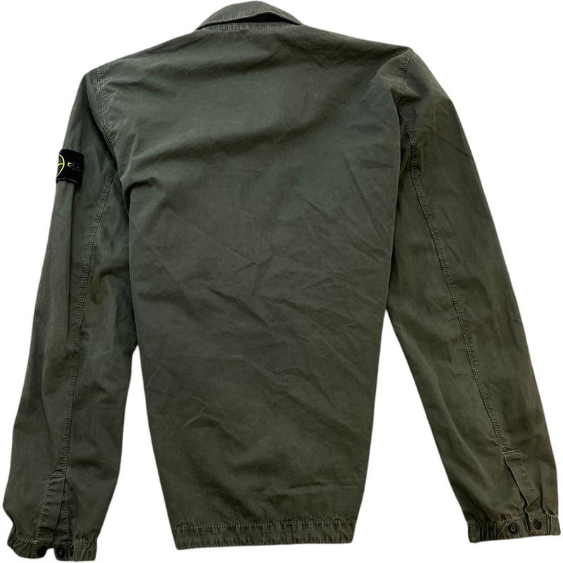 Men's Applique Logo OverShirt Green Size S