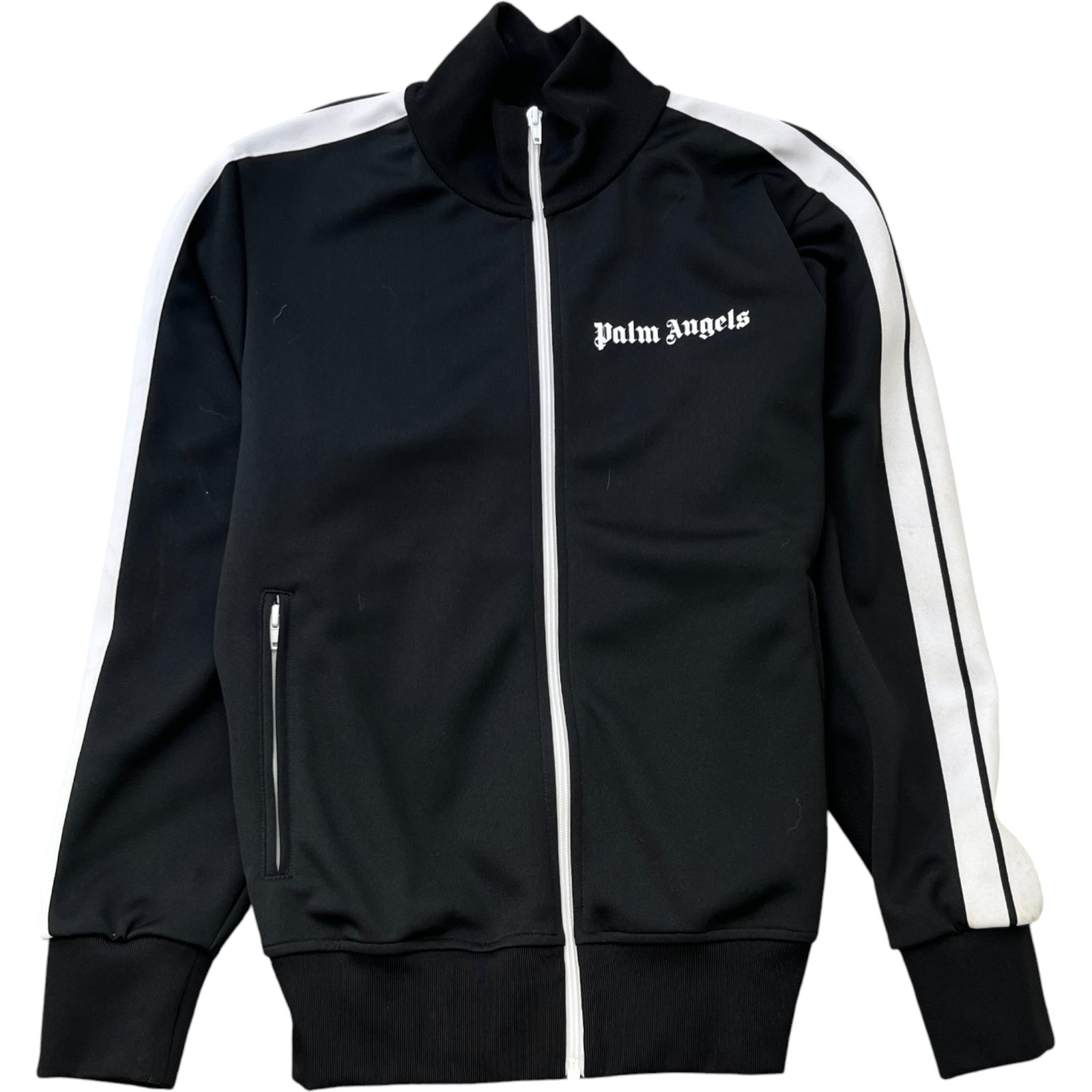 Men's Stripe Logo Track Jacket Black Size M - Photo 1