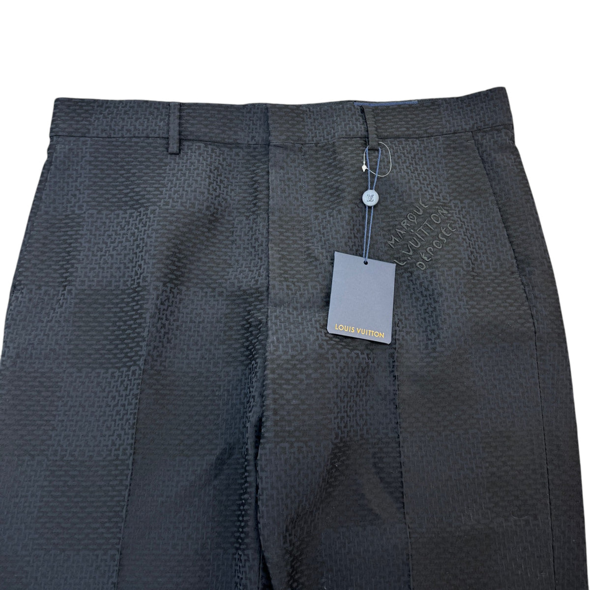 Men's Embroidered Logo Trousers Black Size 4XL / W42 - Photo 3