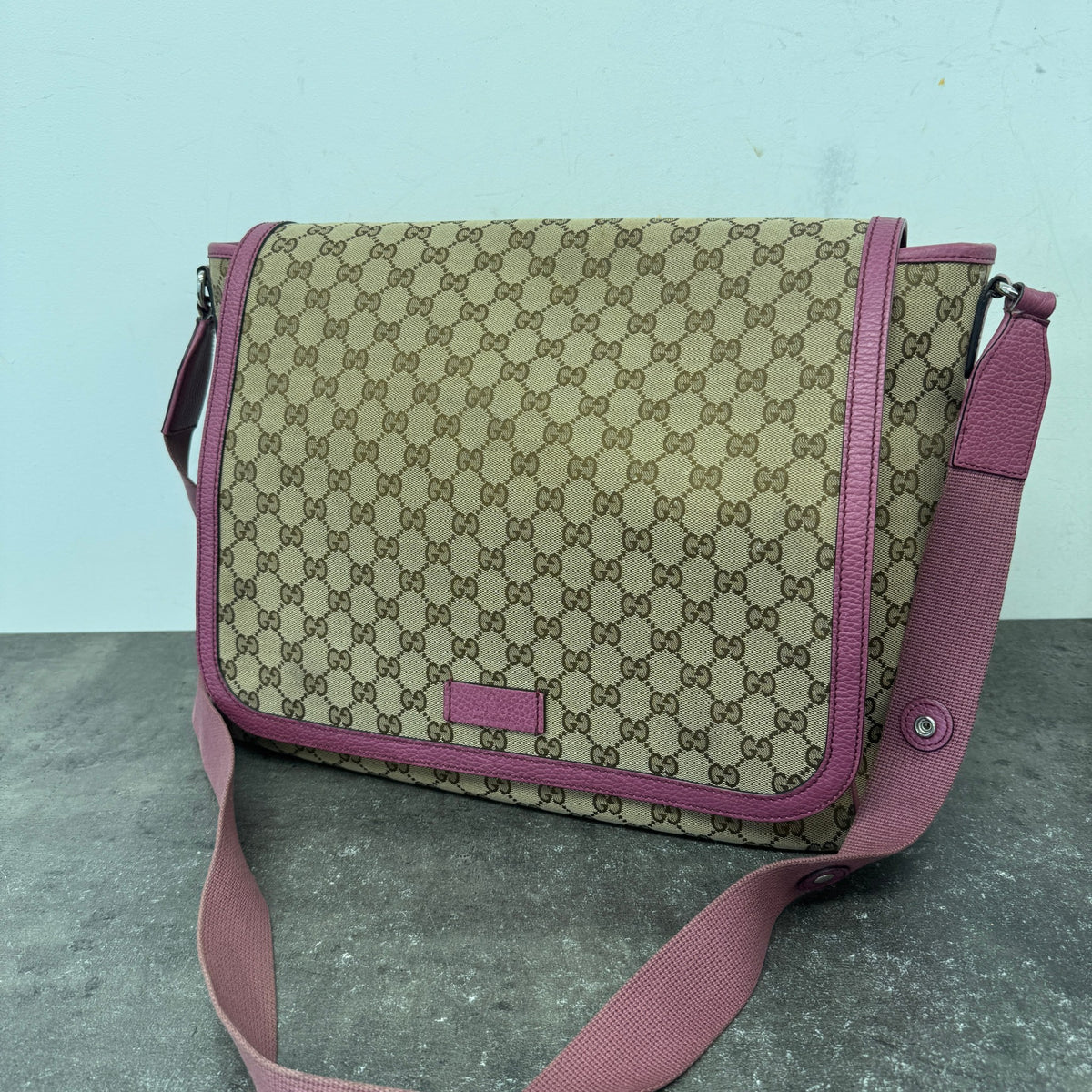 Women's GG Supreme Baby Changer Travel Bag Beige - Photo 12