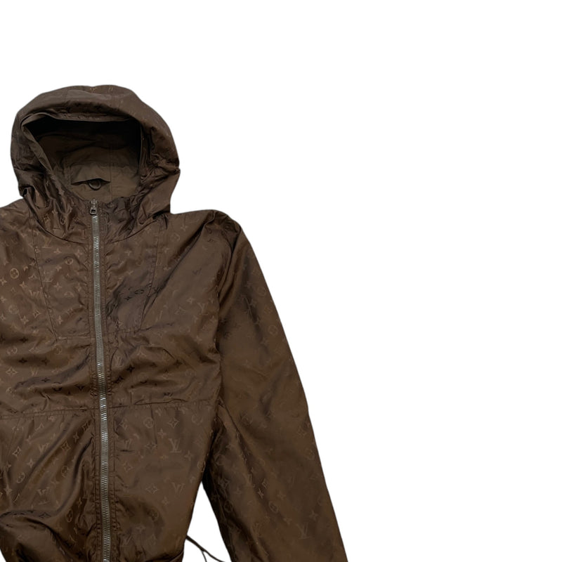 Men's Reversible Monogram Windbreaker Brown Size XL