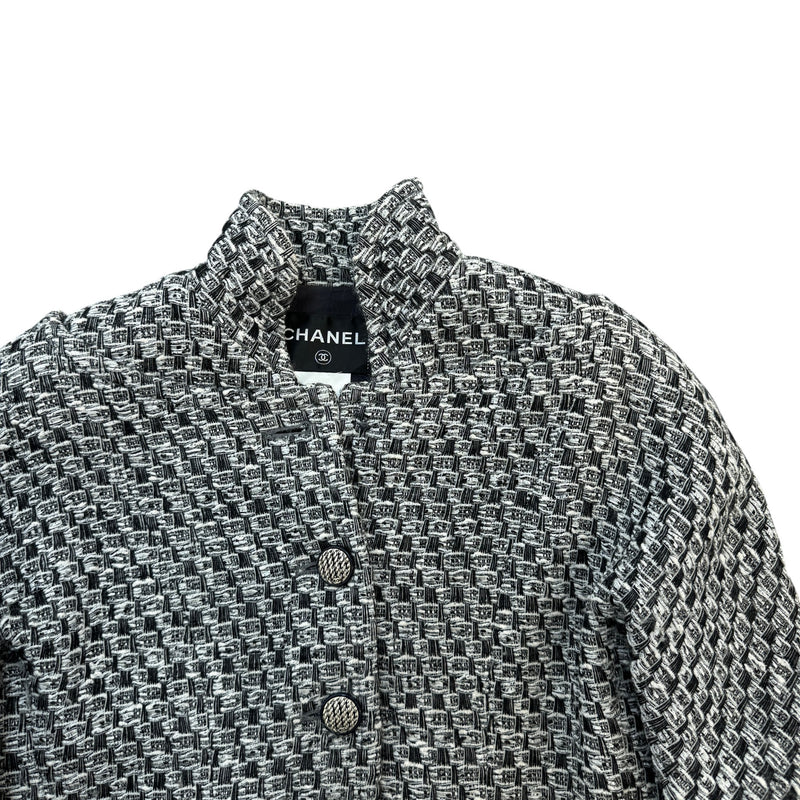 Women's Lurex Tweed Jacket Grey Size S / UK 8
