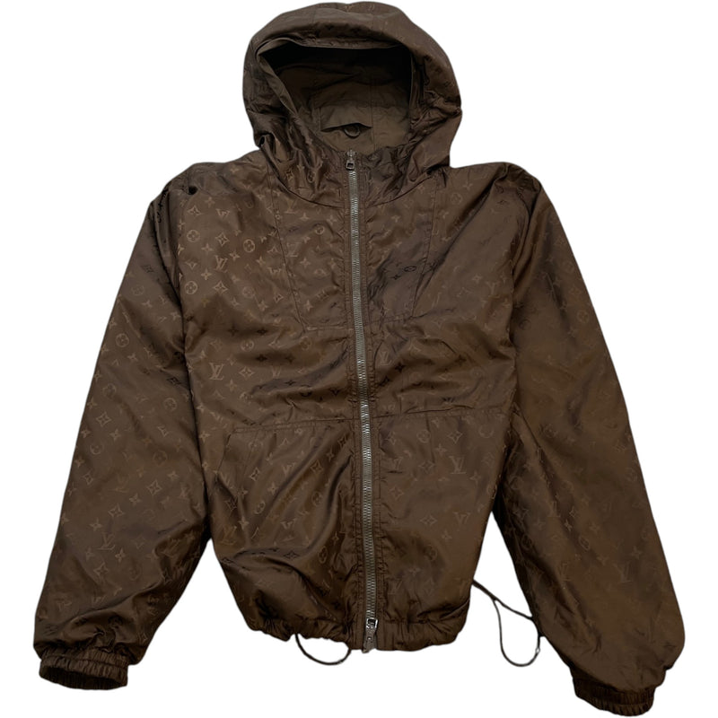 Men's Reversible Monogram Windbreaker Brown Size XL