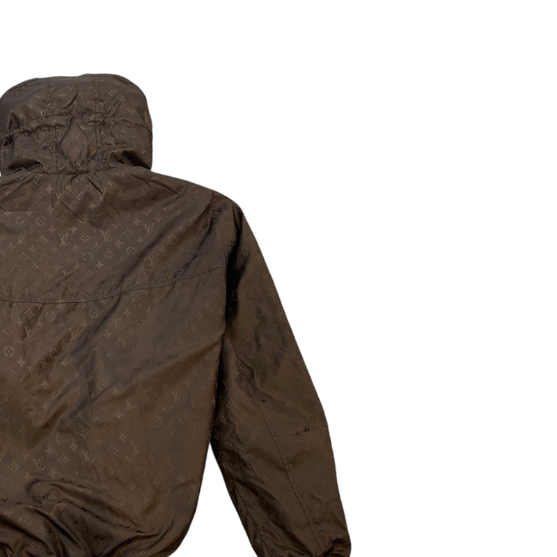 Men's Reversible Monogram Windbreaker Brown Size XL