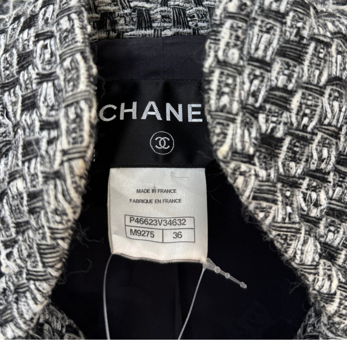 Women's Lurex Tweed Jacket Grey Size S / UK 8 - Photo 5