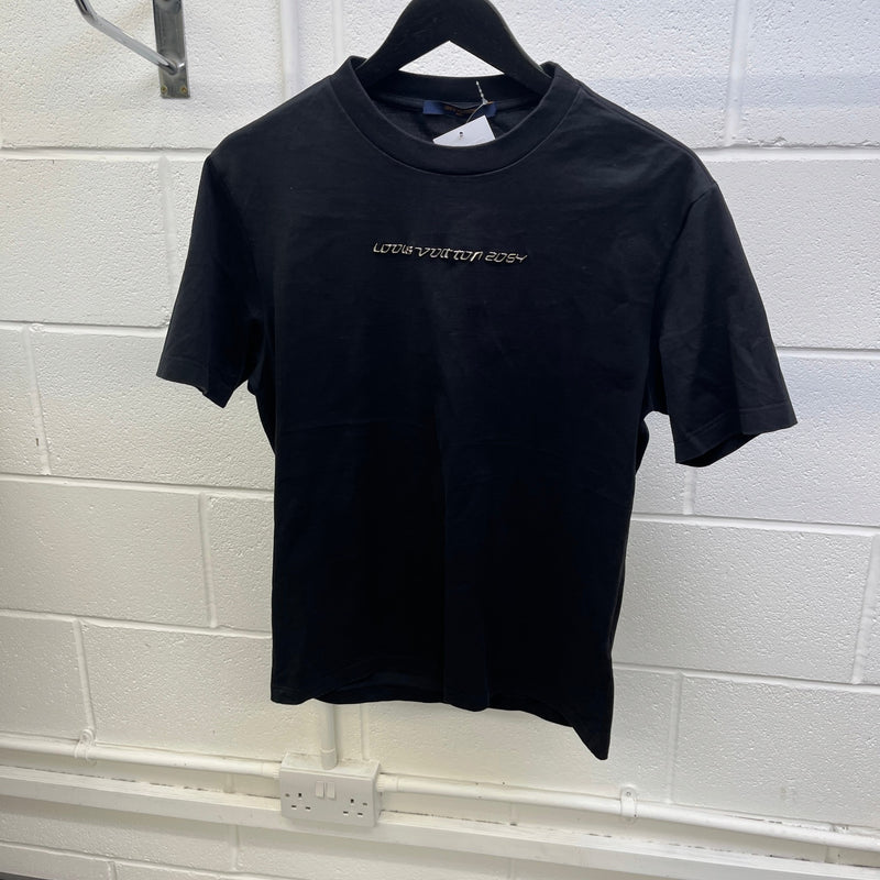 Men's Metallic 2054 Logo T-Shirt Black Size L