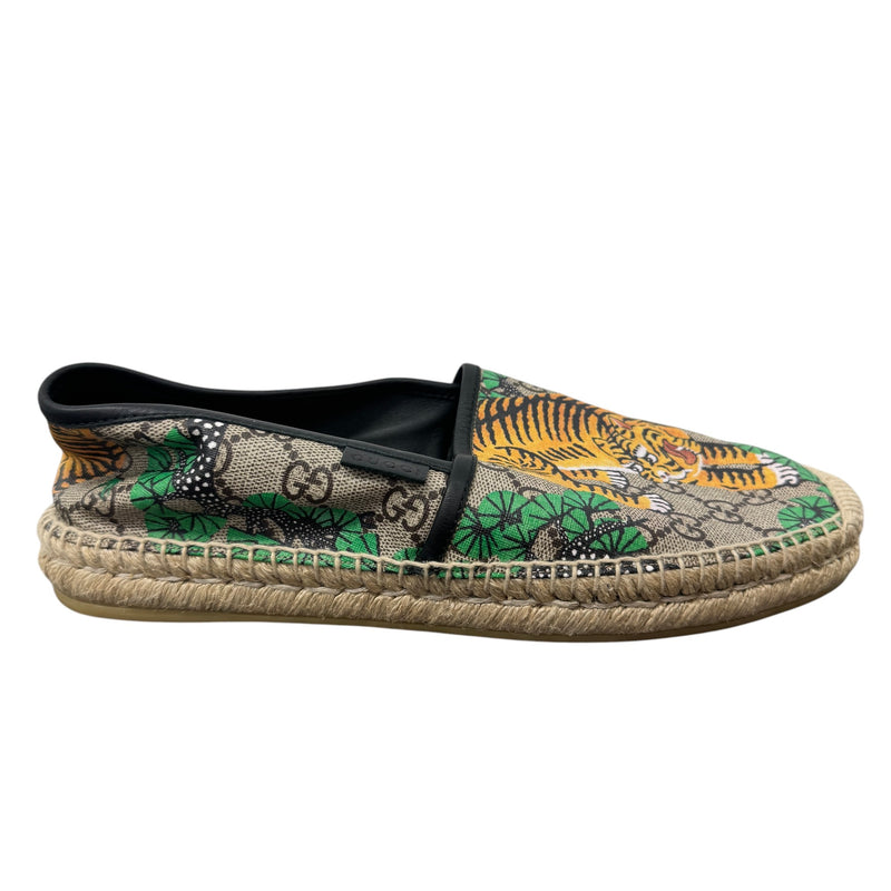 Men's Gg Supreme Tiger Espadrilles Beige Size EU 41.5 / UK 7.5