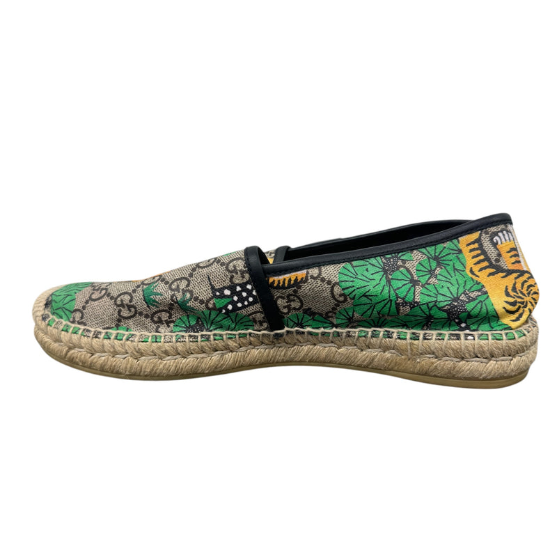 Men's Gg Supreme Tiger Espadrilles Beige Size EU 41.5 / UK 7.5