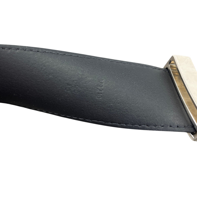 Men's LV Initials Damoflage Reversible Belt Navy Size 34"