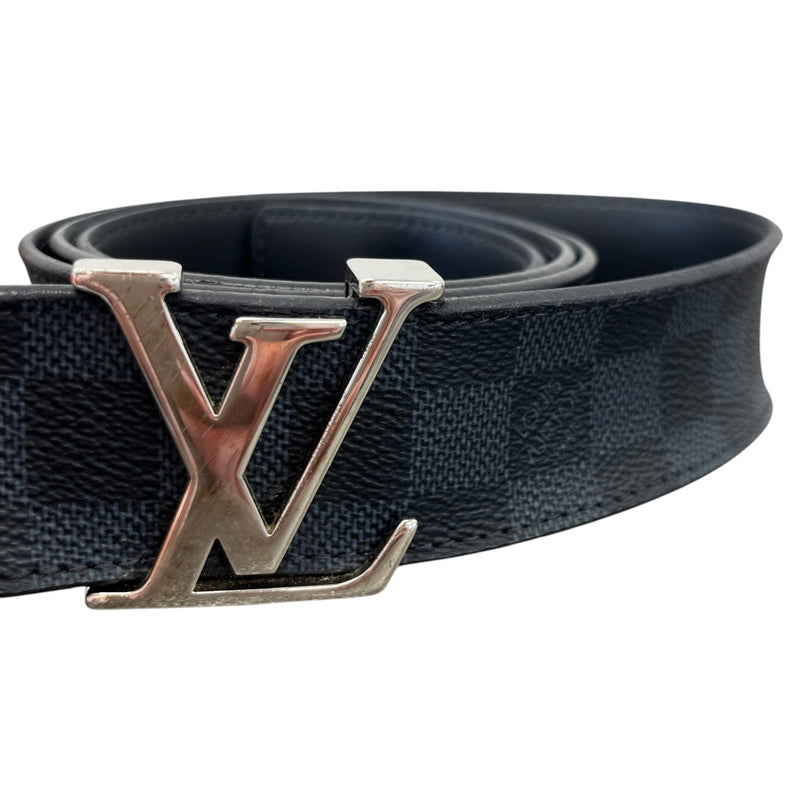 Men's LV Initials Damoflage Reversible Belt Navy Size 34"