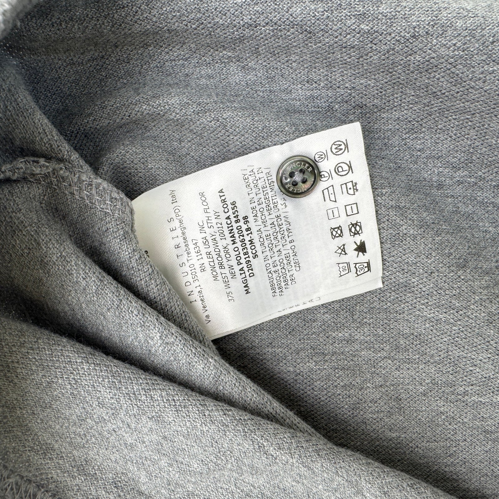 Men's Maglia Polo Shirt Grey Size L - Photo 5