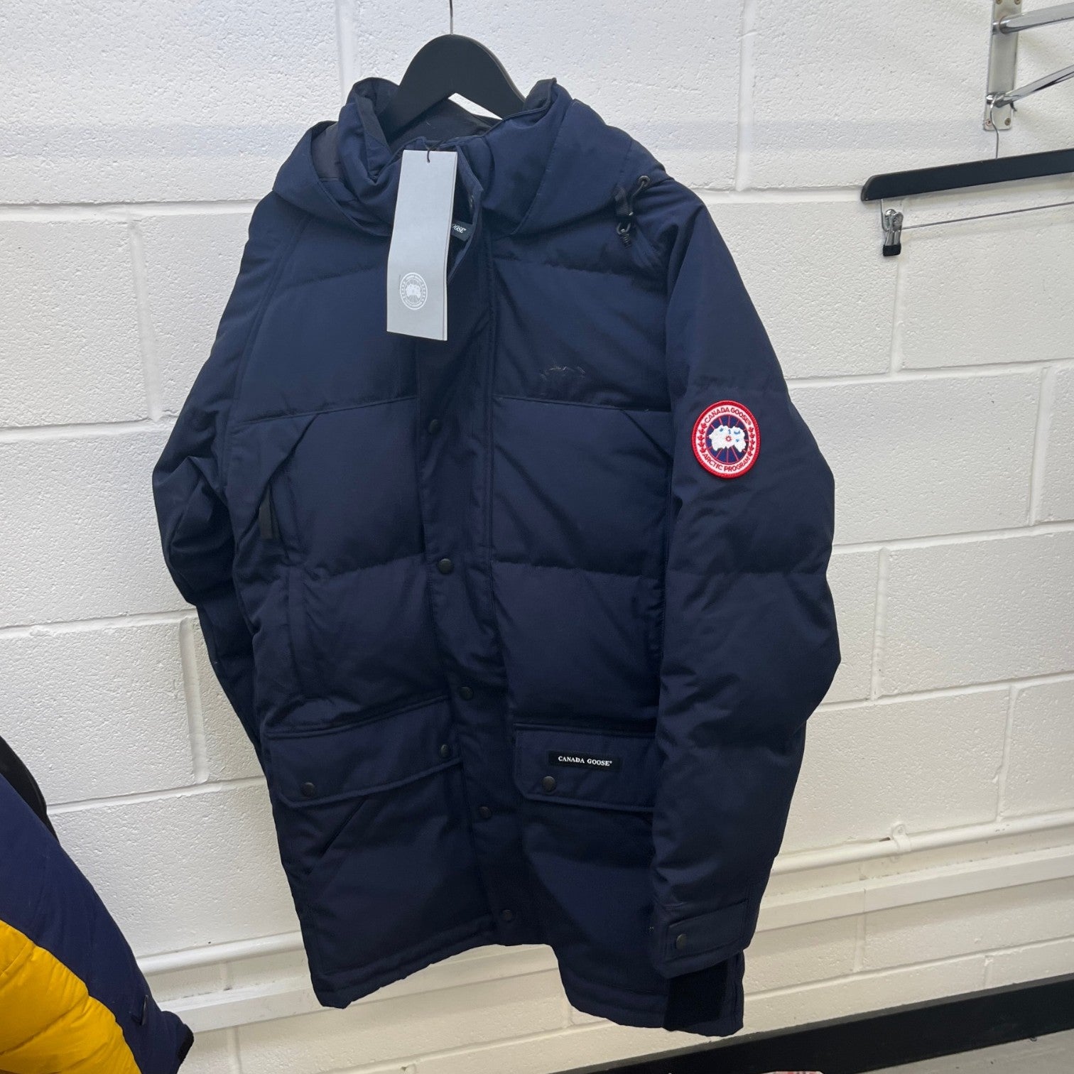 Men's Emory Parka Down Jacket Navy Size L - Photo 10
