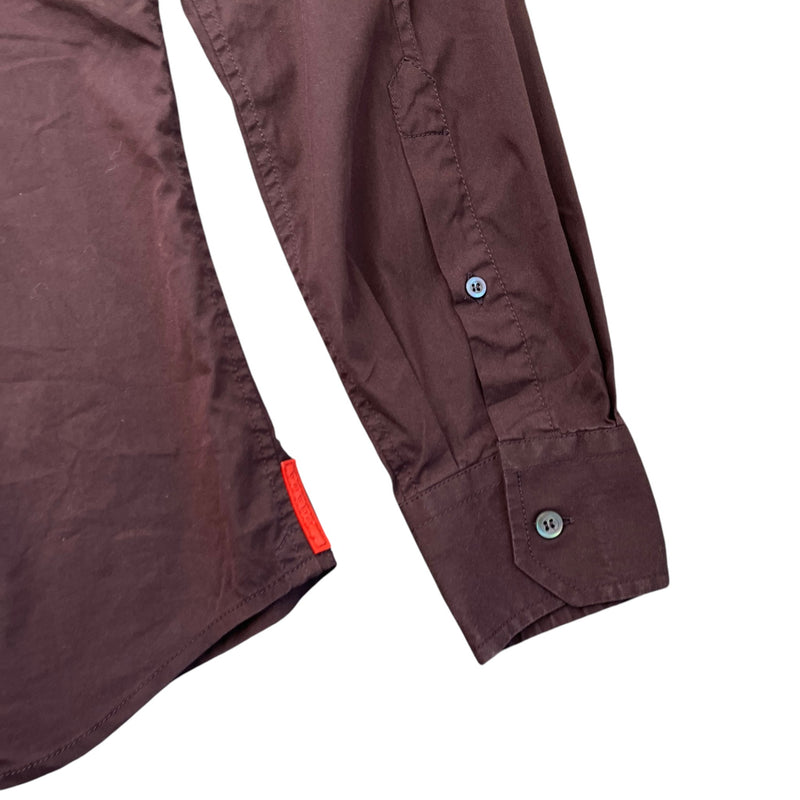 Men's Linea Rossa Long Sleeve Shirt Burgundy Size L