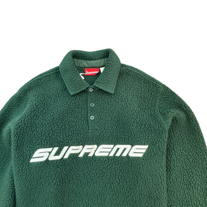 Men's Polartec Polo Shirt Green Size L