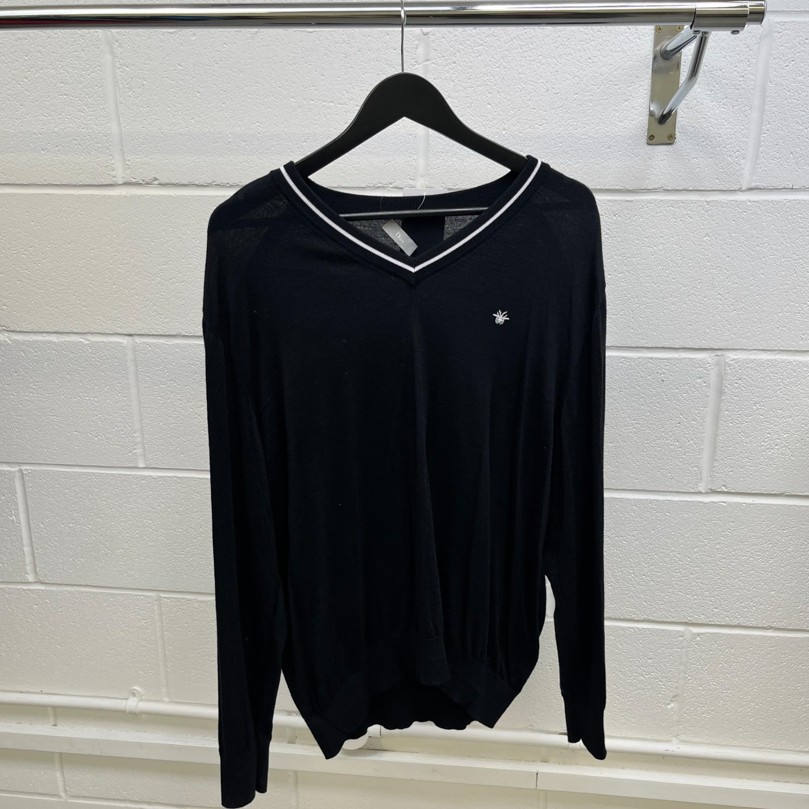 Men's Embroidered Bee Jumper Black Size XL - Photo 8