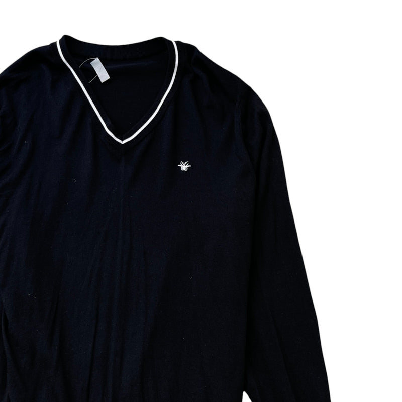 Men's Embroidered Bee Jumper Black Size XL