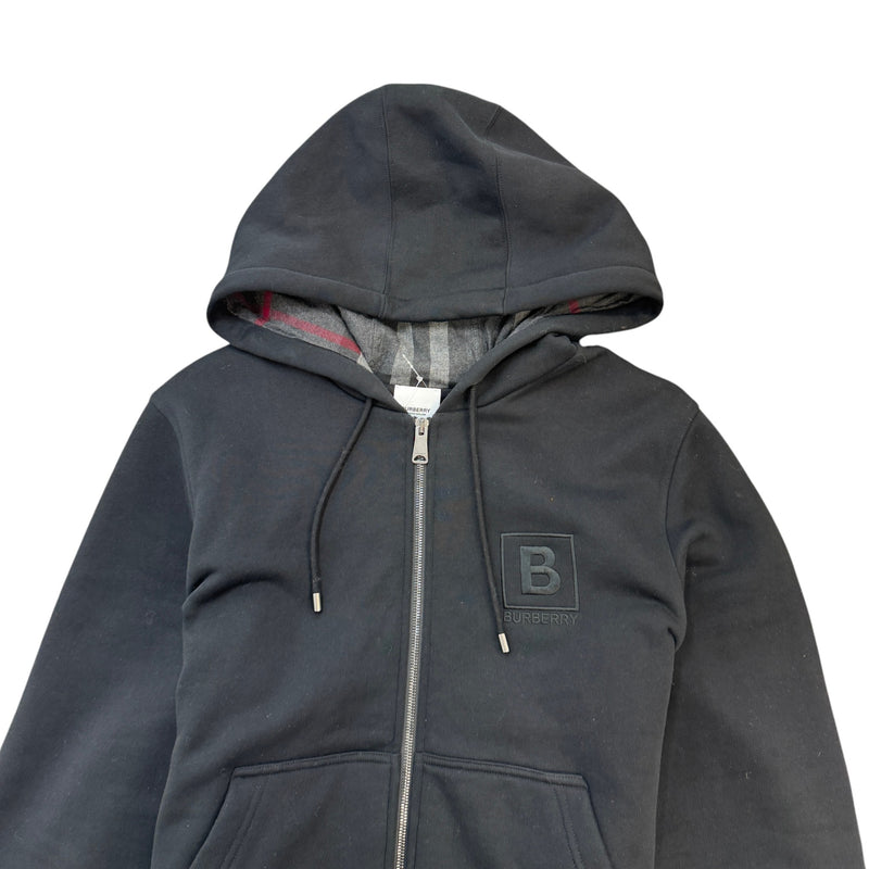 Men's Embroidered Logo Hoodie Black Size M