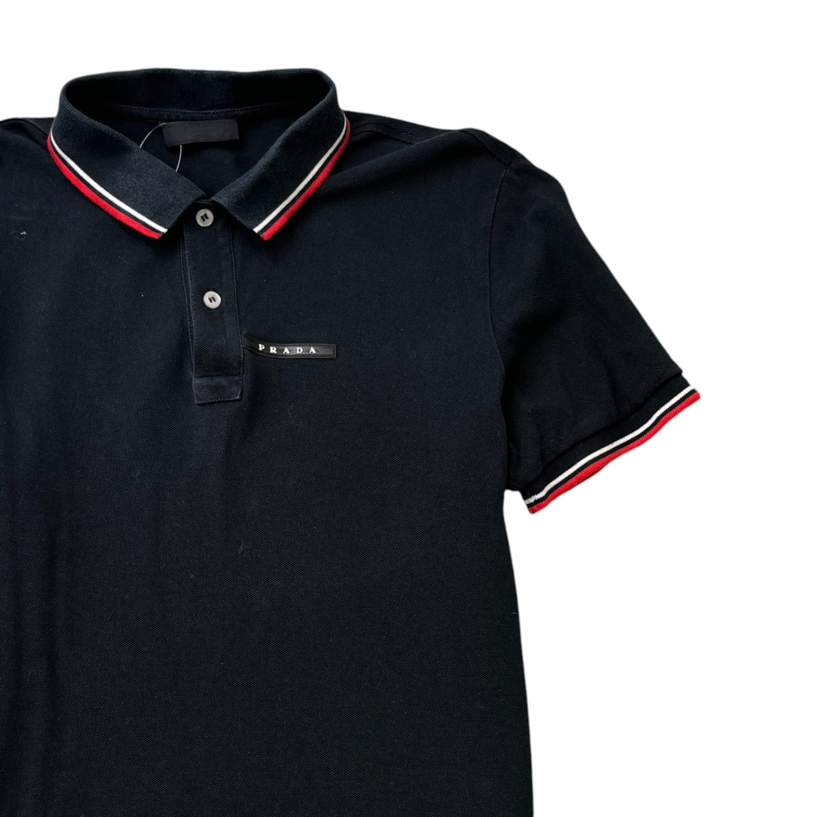 Men's Tab Logo Polo Shirt Black Size L - Photo 3