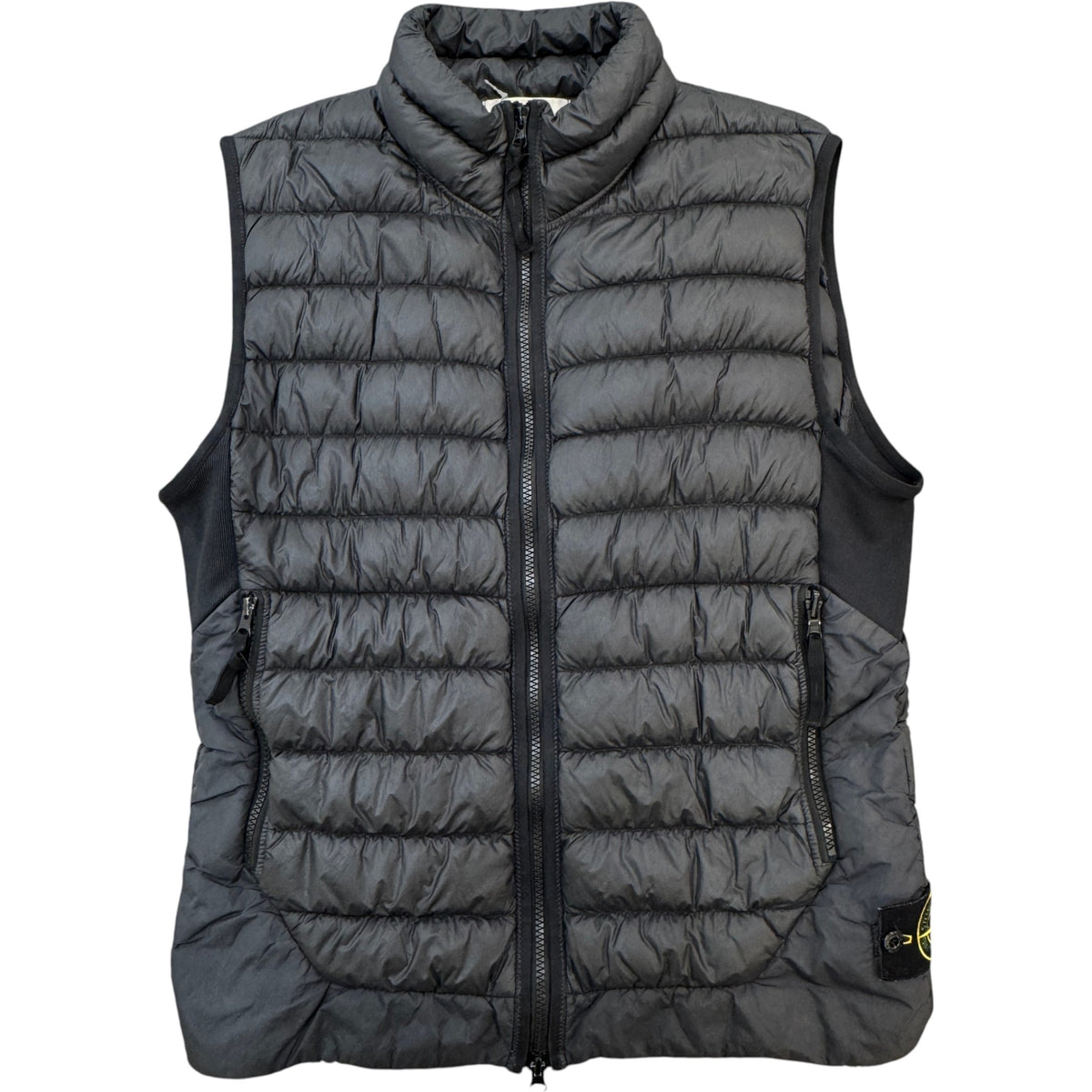 Men's Applique Logo Gilet Black Size M - Photo 1
