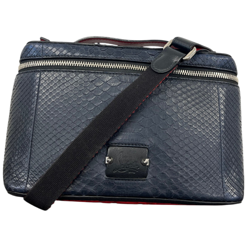 Men's Crocodile Embossed Kypipouch Messenger Bag Black