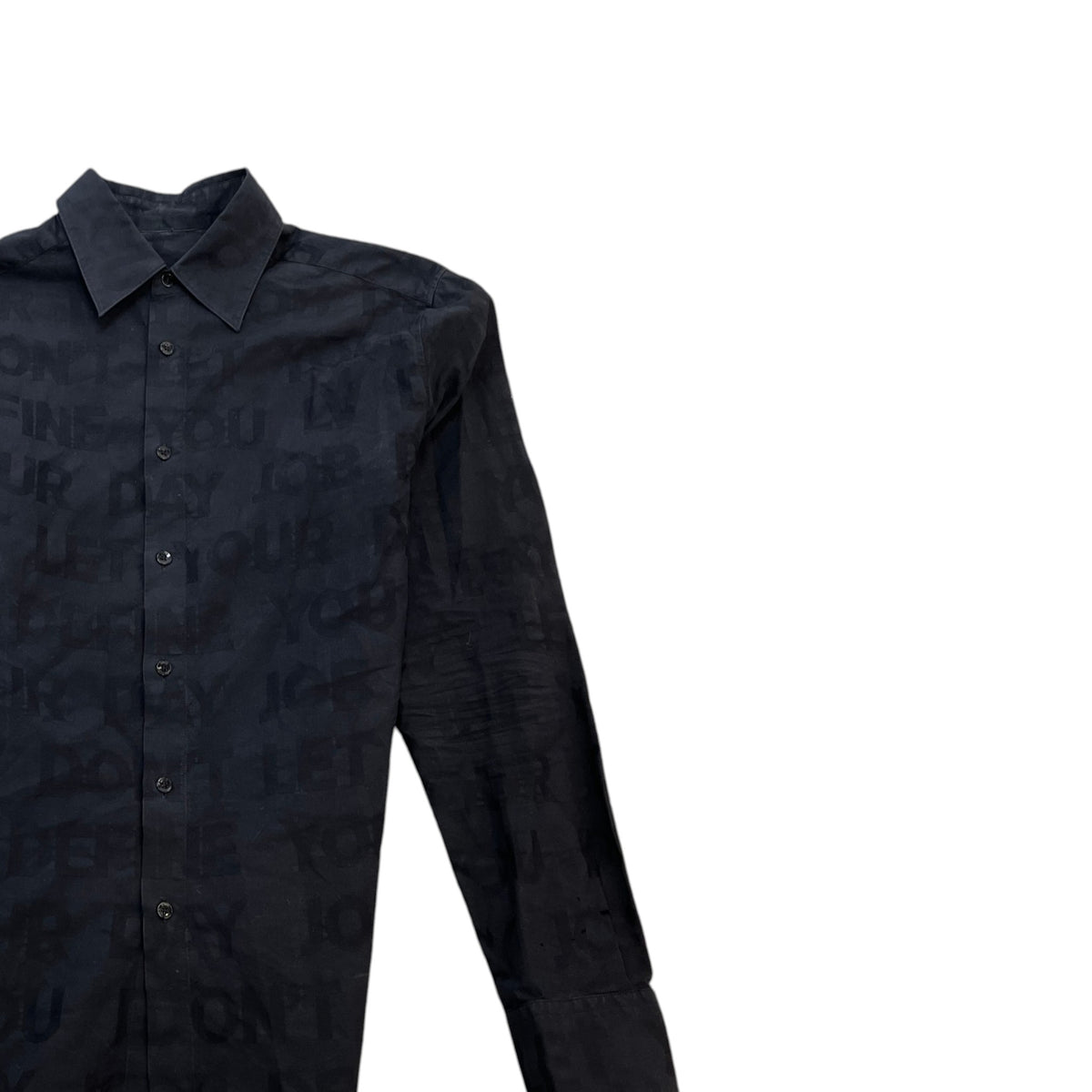 Men's Define Your Print Long Sleeve Shirt Black Size XS - Photo 3