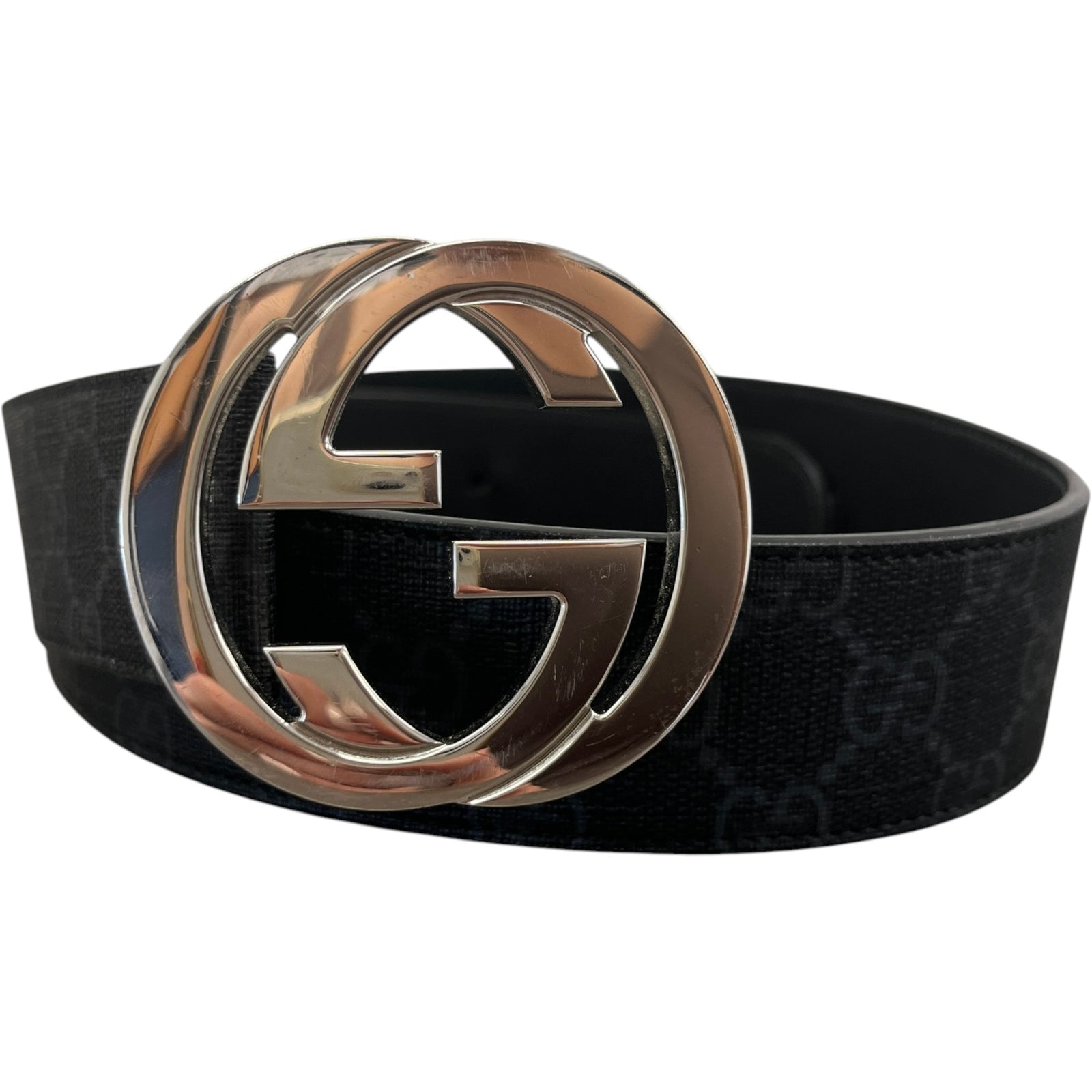 Men's Interlocking G Belt Black Size 32" - Photo 1