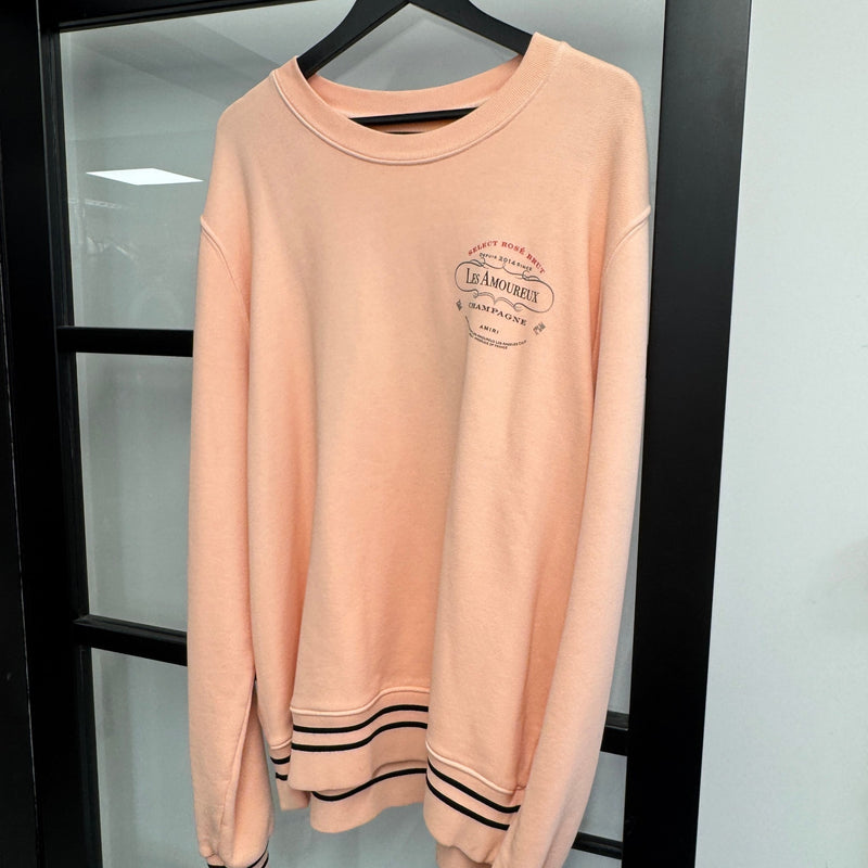 Men's Les Amoureux Sweatshirt Pink Size XL