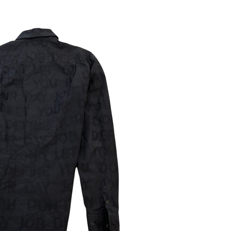 Men's Define Your Print Long Sleeve Shirt Black Size XS