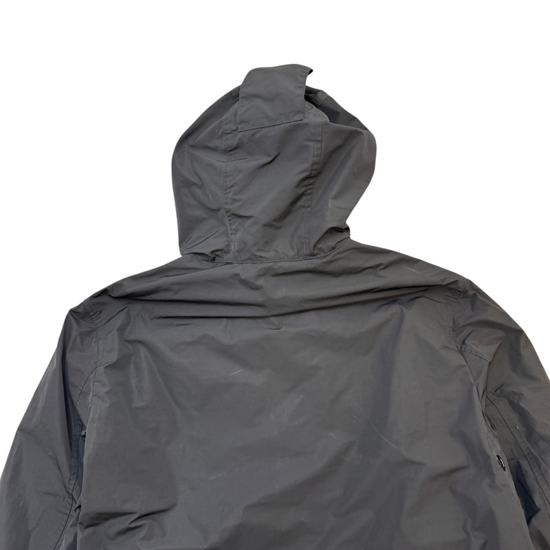 Men's Logo Patch Windbreaker Black Size S