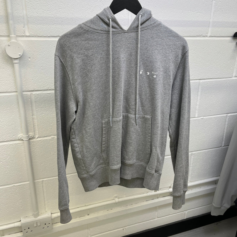 Men's Arrow Logo Hoodie Grey Size S
