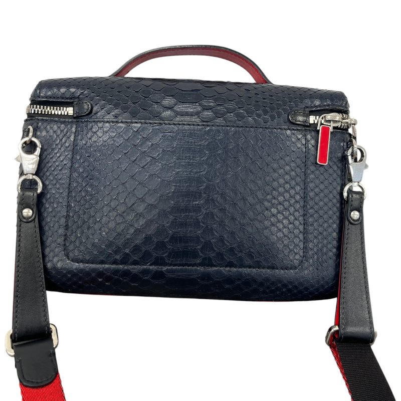 Men's Crocodile Embossed Kypipouch Messenger Bag Black
