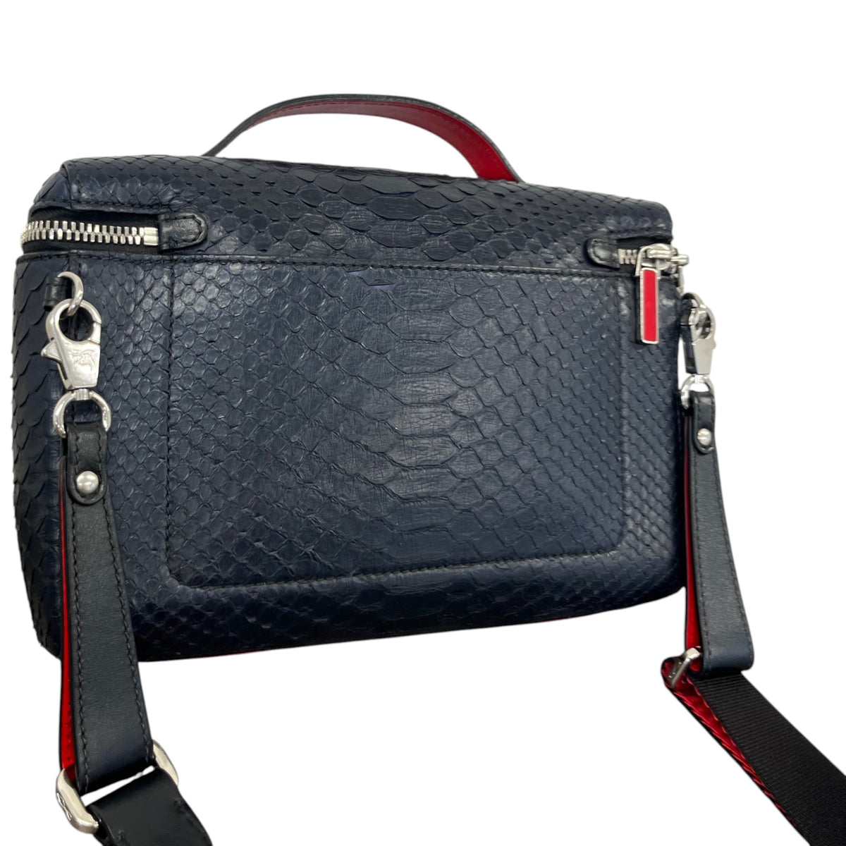 Men's Crocodile Embossed Kypipouch Messenger Bag Black - Photo 8