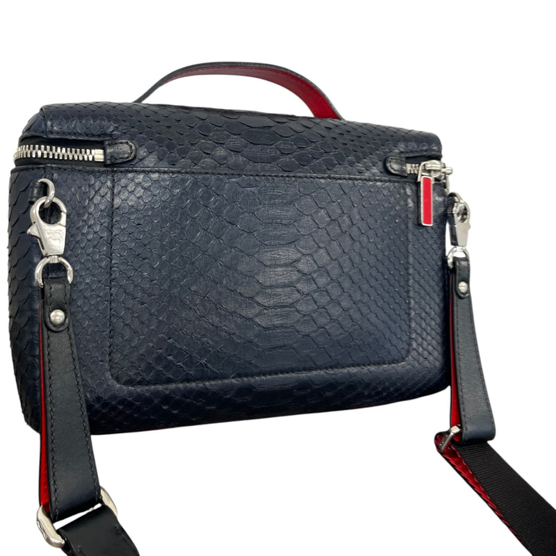 Men's Crocodile Embossed Kypipouch Messenger Bag Black