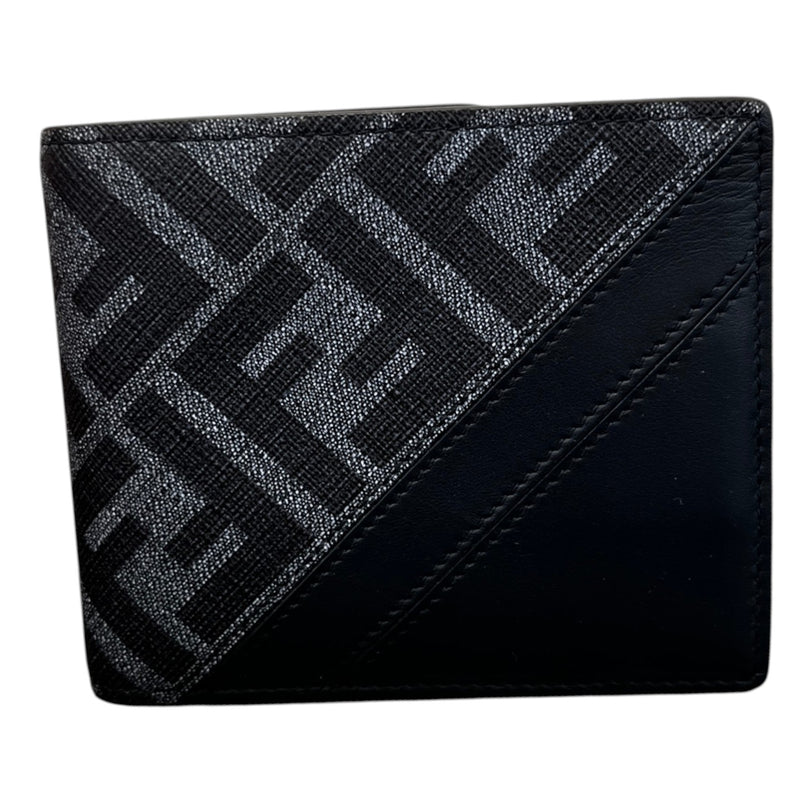 Men's Diagonal Bi Fold Wallet Grey