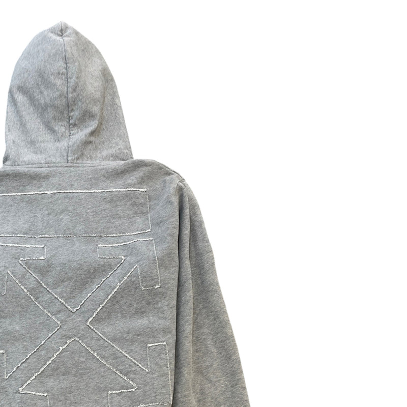 Men's Arrow Logo Hoodie Grey Size S