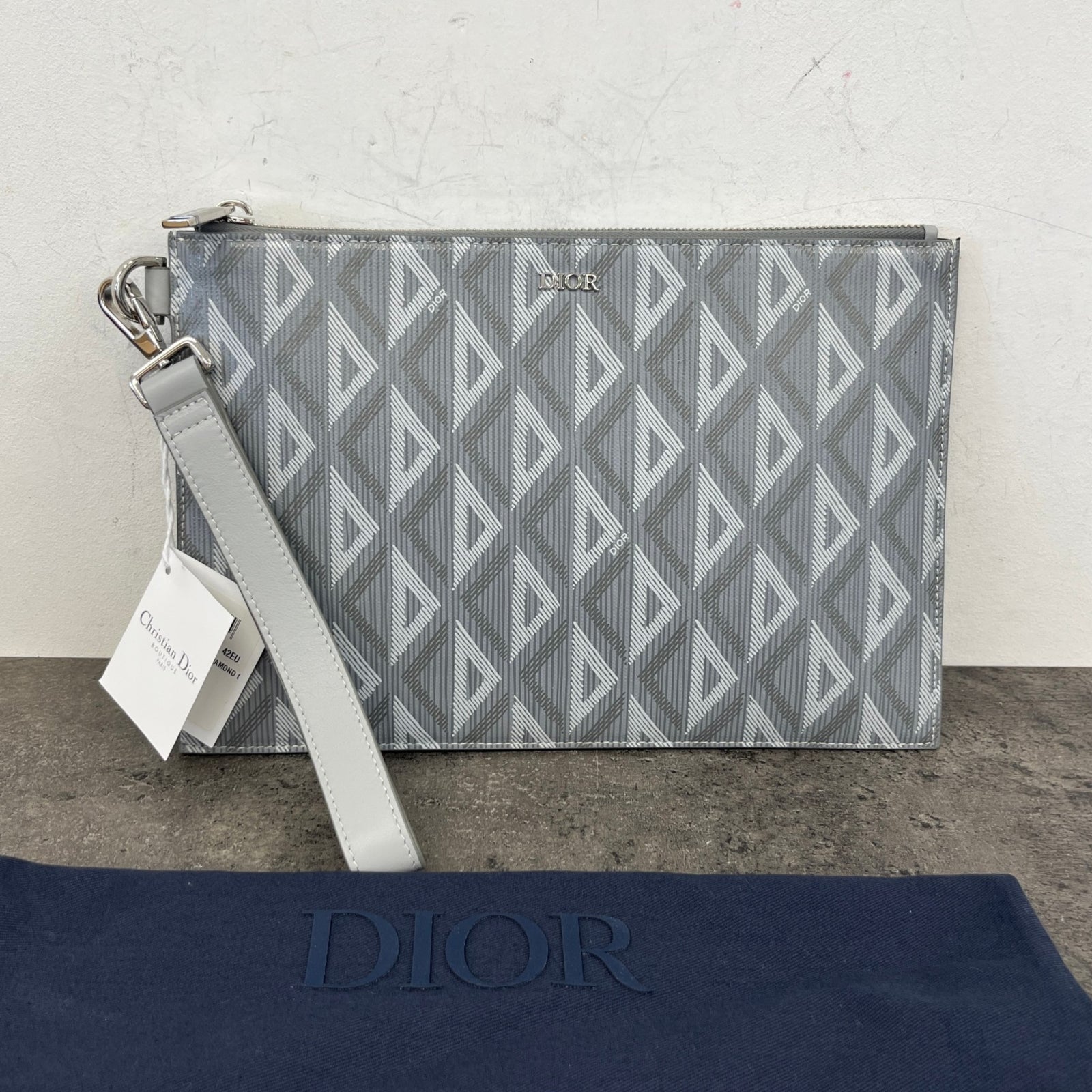 Men's A5 Flat Cd Diamond Pouch Grey - Photo 12