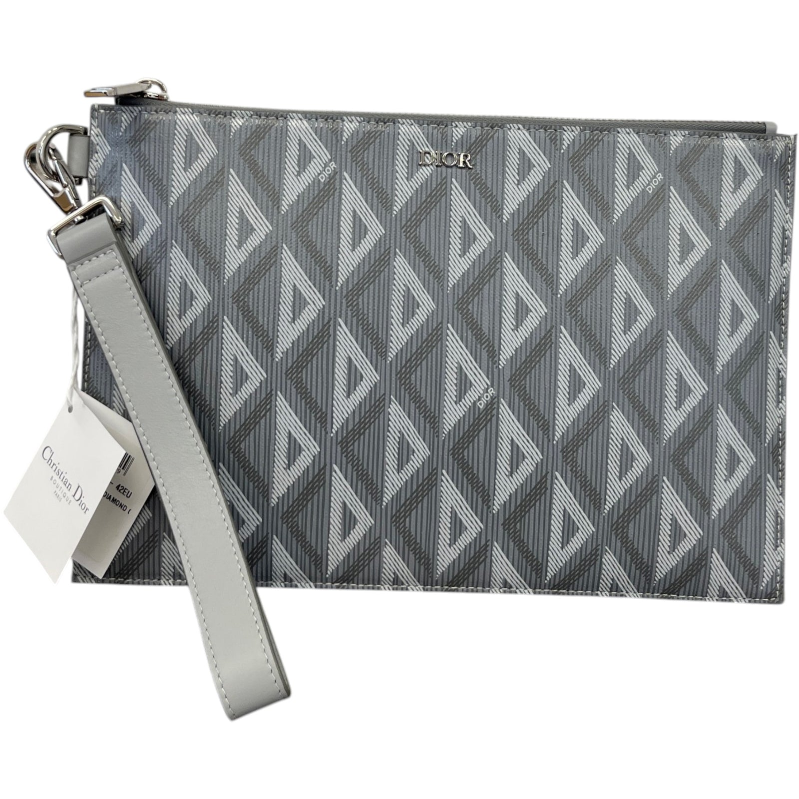 Men's A5 Flat Cd Diamond Pouch Grey - Photo 1