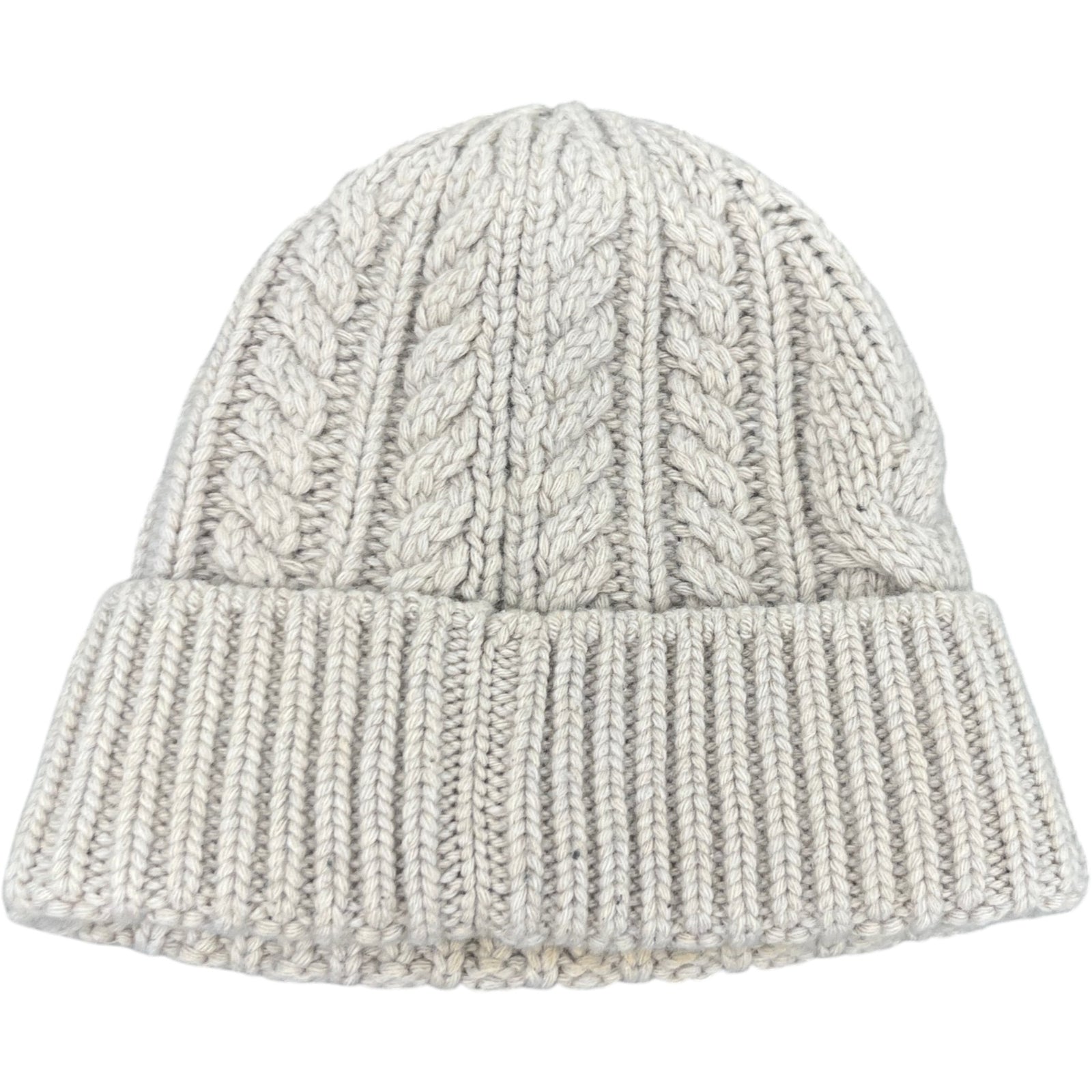 Men's LV Mini Cable Beanie Hat Grey Size S - Photo 5
