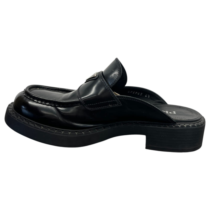 Men's Plaque Logo Loafers Black Size UK 6.5 / EU 40.5
