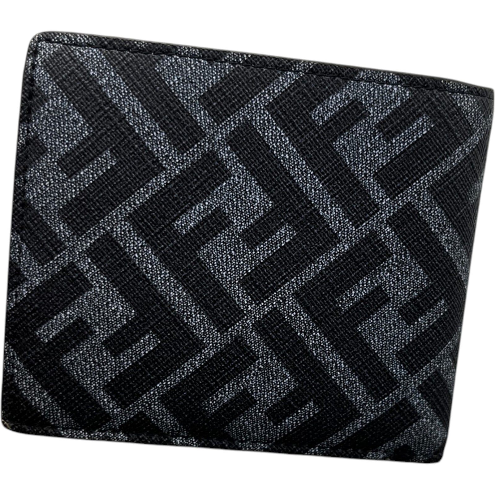Men's Diagonal Bi Fold Wallet Grey - Photo 2