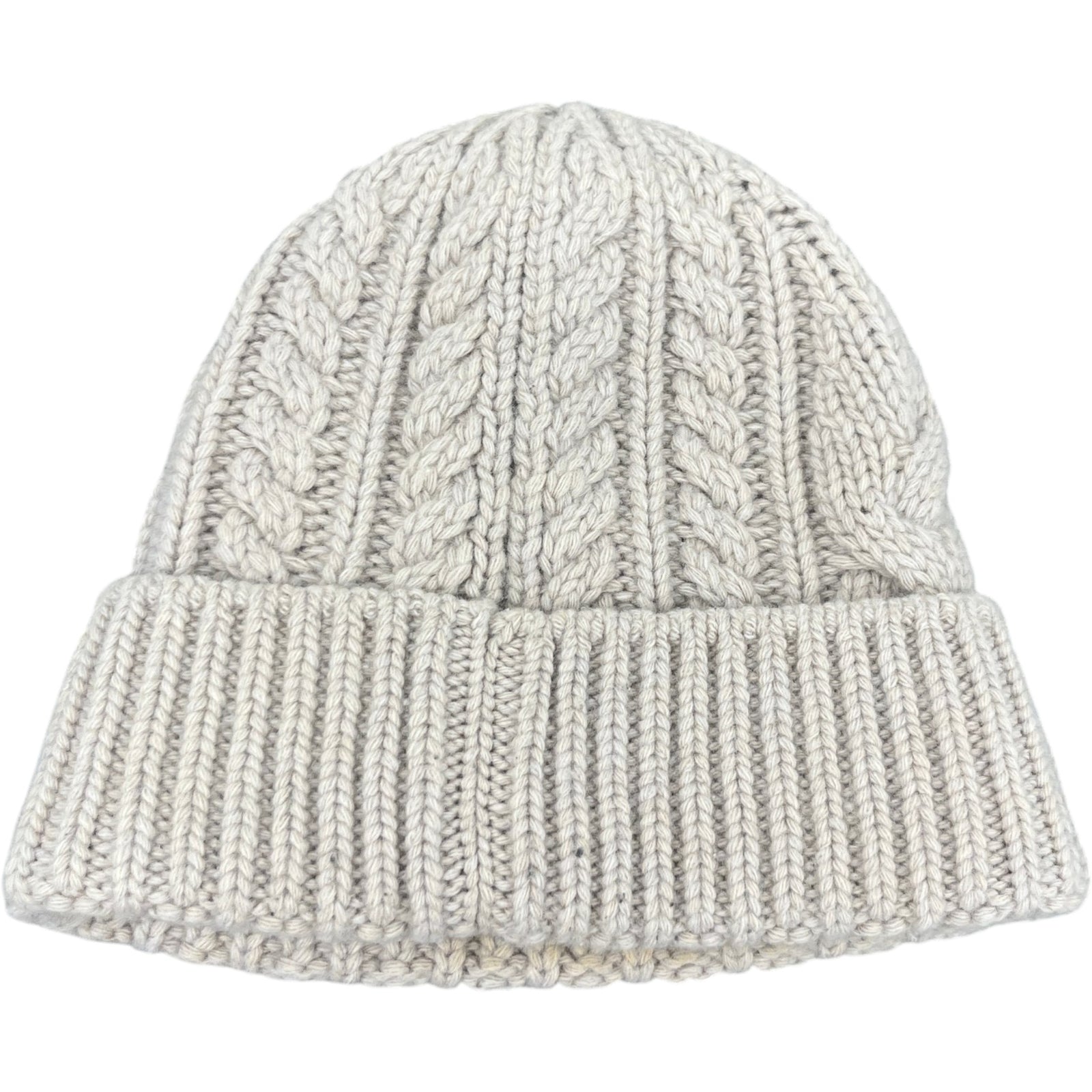 Men's LV Mini Cable Beanie Hat Grey Size S - Photo 7
