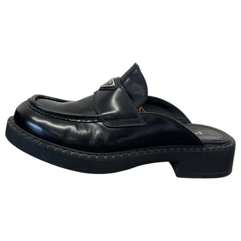 Men's Plaque Logo Loafers Black Size UK 6.5 / EU 40.5