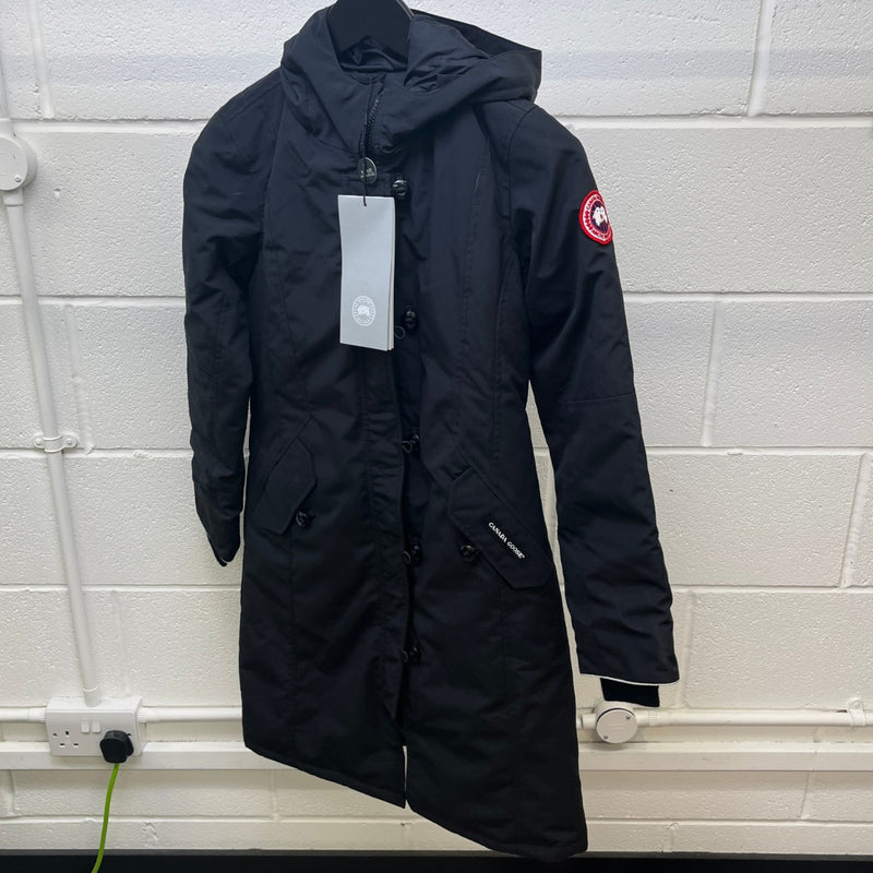 Women's Junior Brittania Parka Down Jacket Black Size Age 14-16