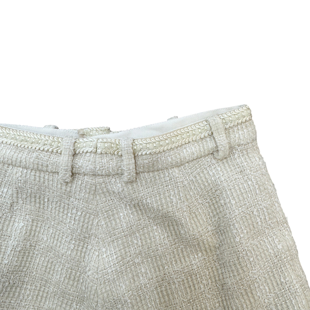 Women's Tailored Wool-Blend Shorts Cream Size M / UK 10 - Photo 4